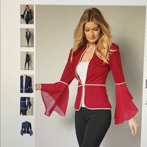 Red Venus sleeve detail jacket EUC - Size 12